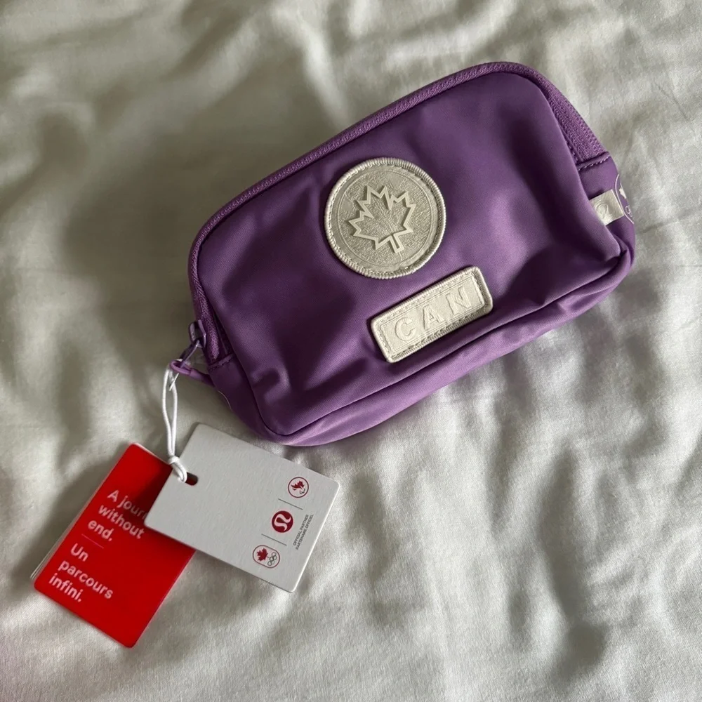 🆕🇨🇦 Lululemon Team Canada Future Legacy Mini Belt Bag Purple Blossom Lt Ivory